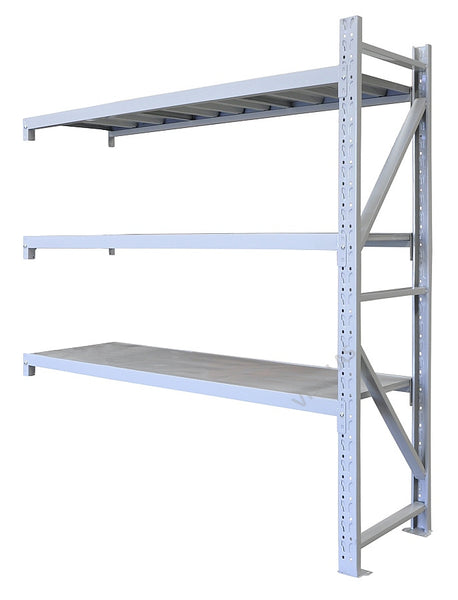 Angled View V20183A VISIPLAS 2000mm High Add-On Bay with 1800mm x 600mm Shelves on 3 Levels
